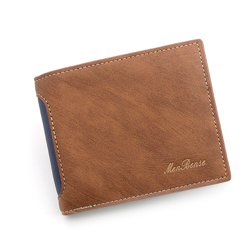 Men's Personalized Short Fashion Patchwork Multiple Slots Men's Wallet