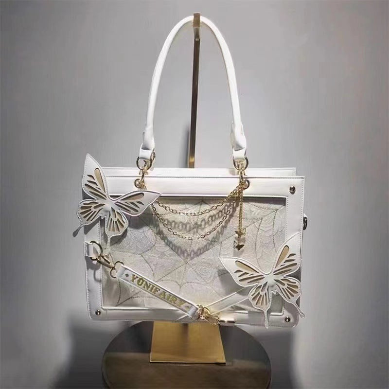 Labyrinth Butterfly Cartoon Gothic Spider Web Tote Bags