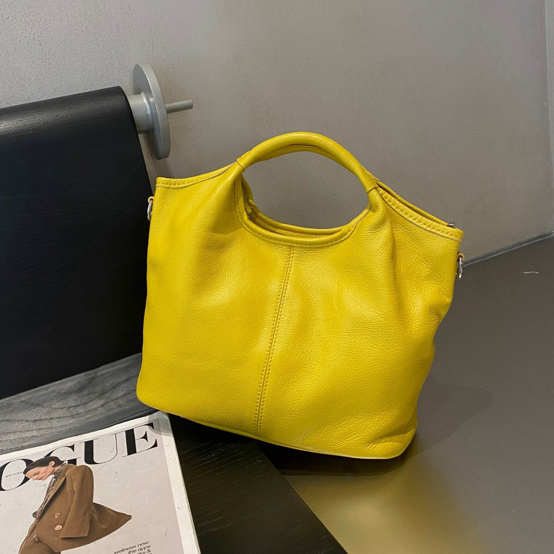 Women's First Layer Cowhide Natural Milled Lady's Bags