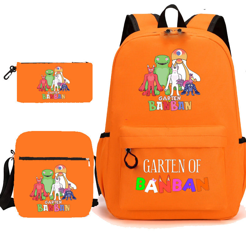 Elegant Unique Garden Game Pencil Three-piece Elementary School Students' Schoolbags