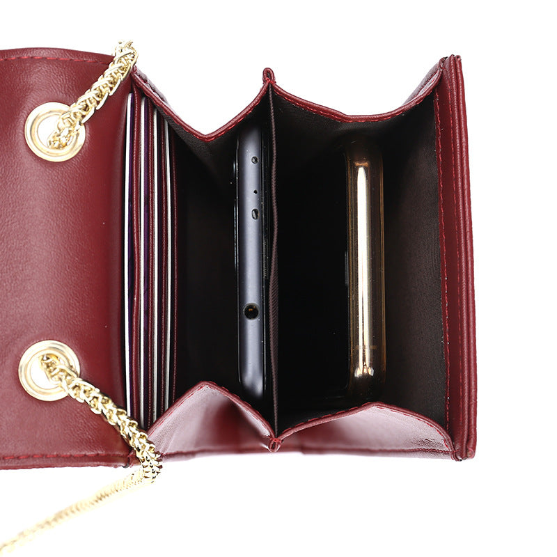 Layer Cowhide Simple Deer Head Mobile Female Phone Bags