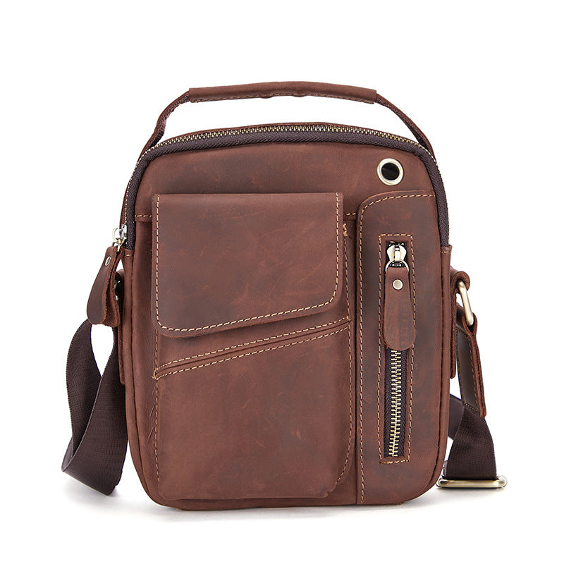 Men's Crazy Horse First Layer Cowhide Leisure Men's Messenger Bags