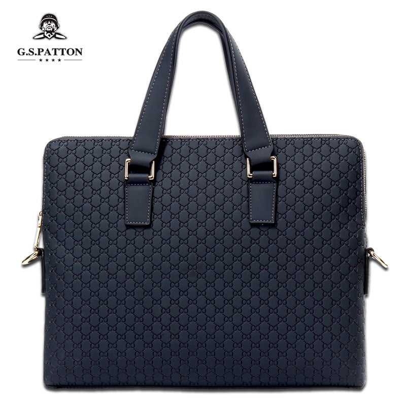 Men's Trendy Unique Business Leather Pattern Laptop Bags
