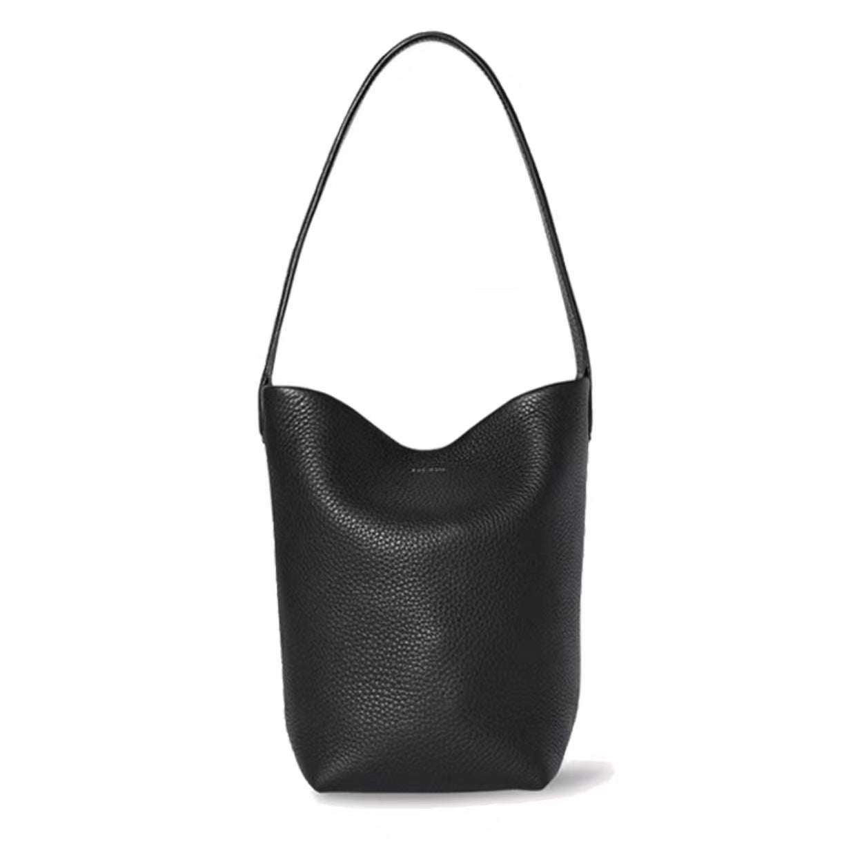 Genuine Leather Litchi Pattern Class Commuter Bucket Bags
