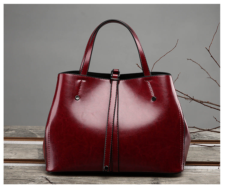 Women's Creative Slouchy Retro Portable Leather Handbags