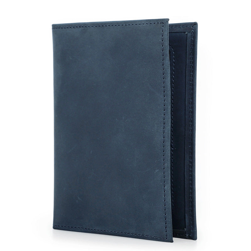 Black Angel Retro Crazy Horse Leather Swiping Men's Wallet