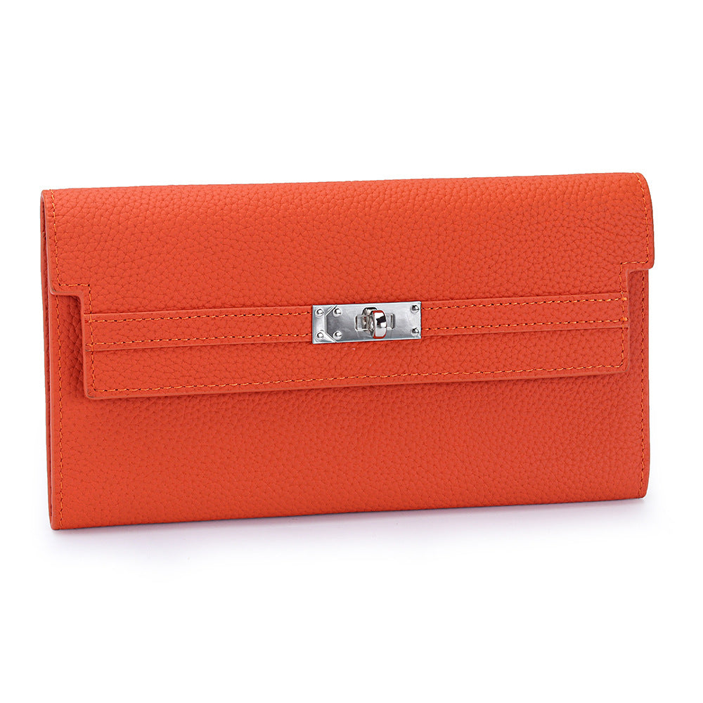Women's Long Genuine Leather Fashion Kelly Money First Layer Ladies Wallet