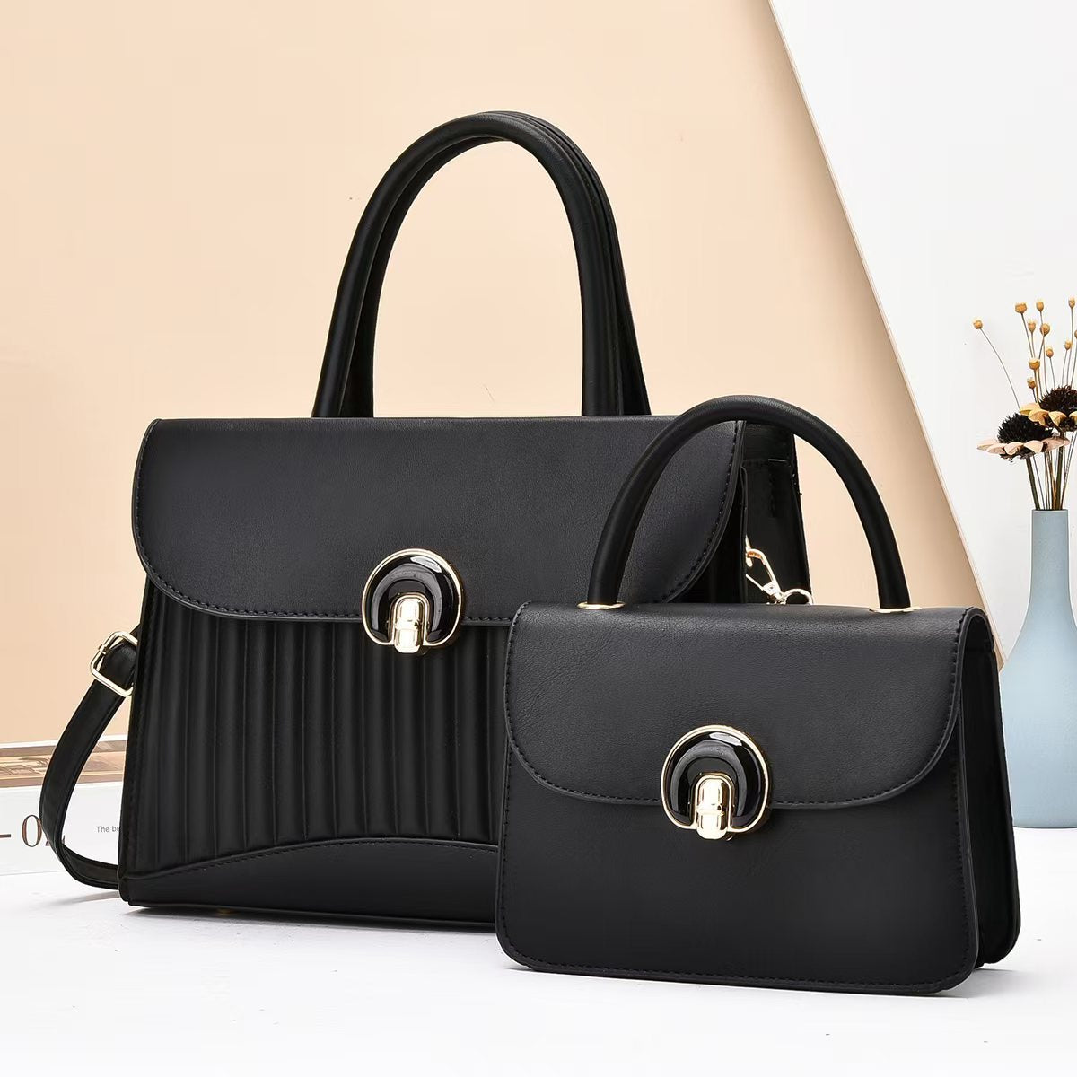 Women's Fashionable Elegant Big Korean Style Mother Handbags