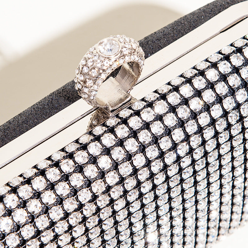 Diamond Studded Hand Dinner King Party Shiny Evening Bags