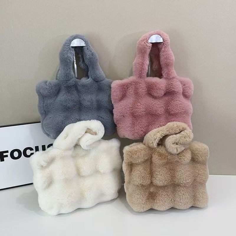 Plush Fashion Easy Matching Large Capacity Shoulder Bags