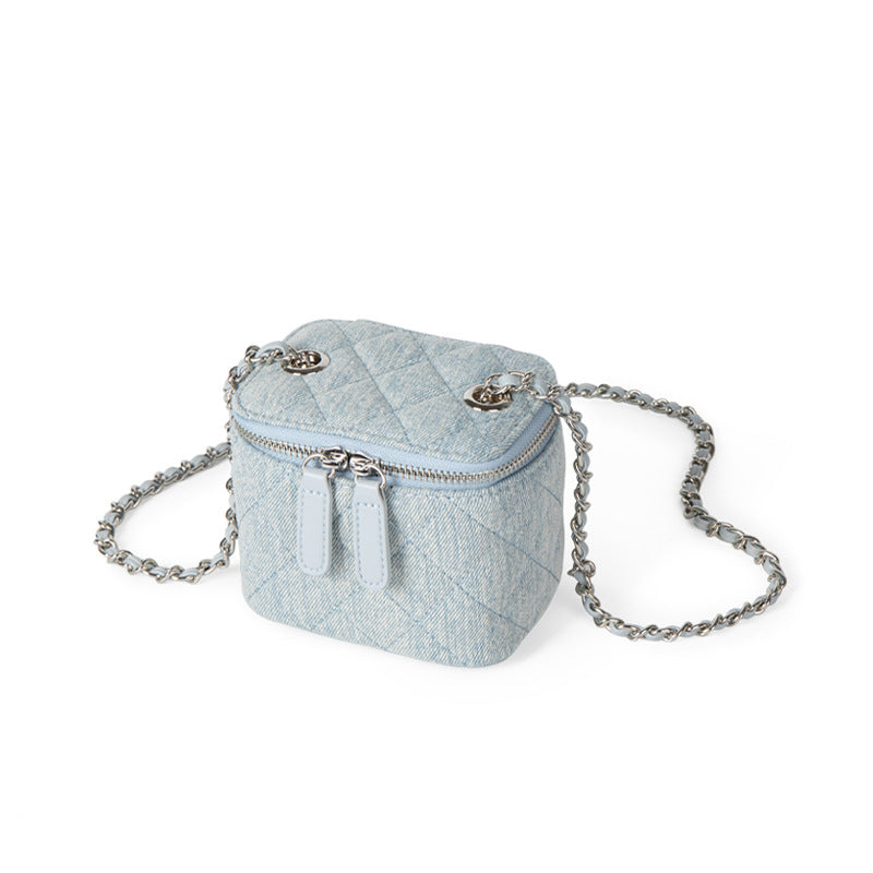 Women's Embroidery Thread Denim Chain Simple Crossbody Bags