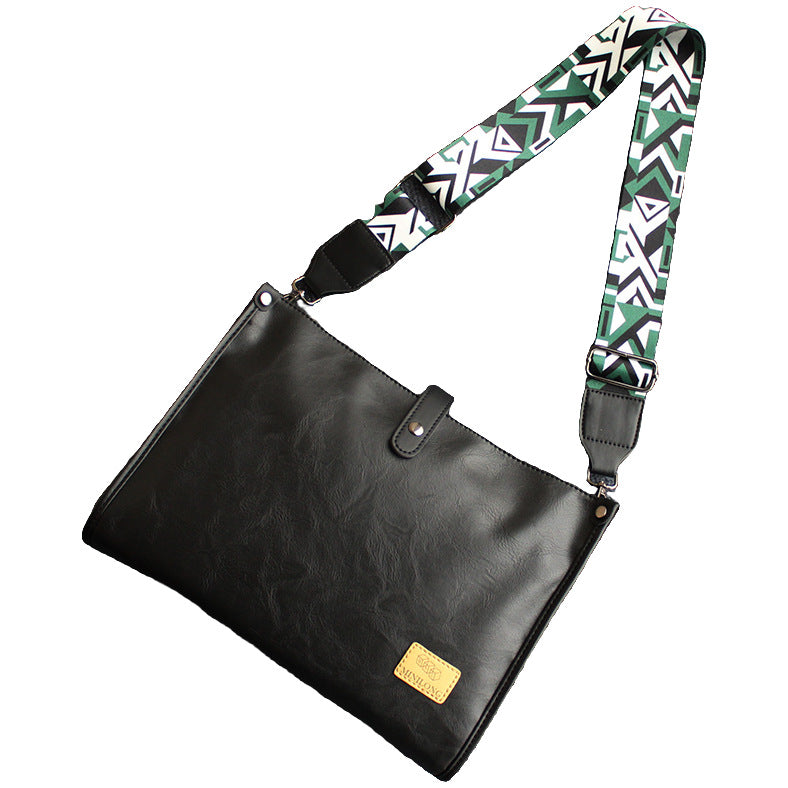 Men's Style Niche Lightweight Soft Leather Big Men's Messenger Bags