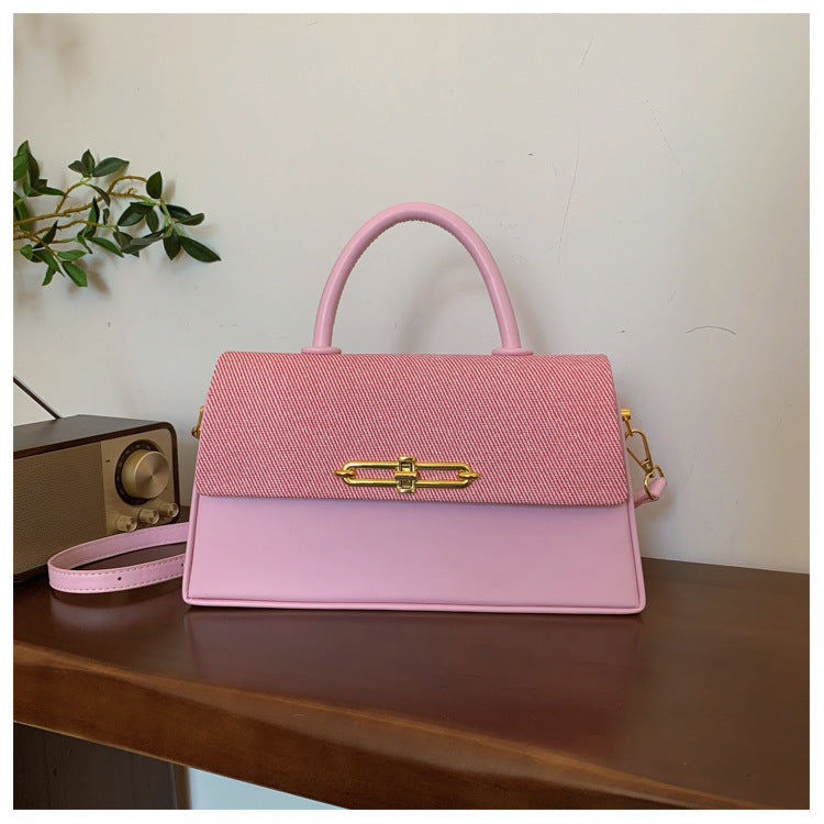 Women's Trendy Versatile Shaping Winter Contrast Color Women's Messenger Bag