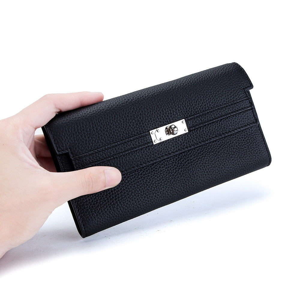Women's Long Genuine Leather Fashion Kelly Money First Layer Ladies Wallet