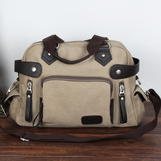 Men's Korean Style Canvas Portable Trendy Men's Shoulder Bags