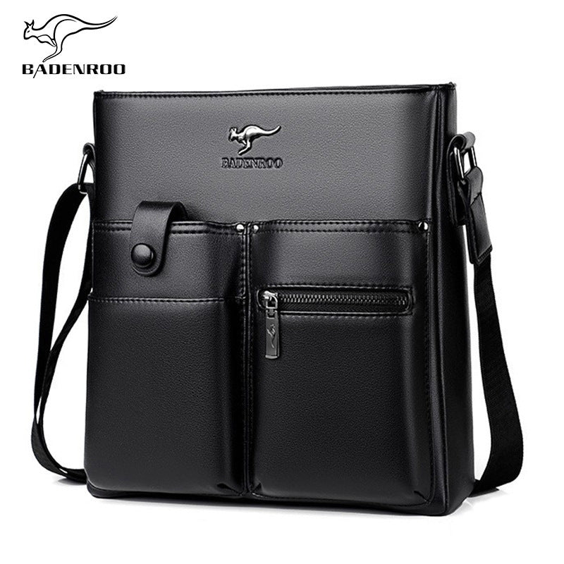 Men's Leather Hanging Large Capacity Commuter Bags