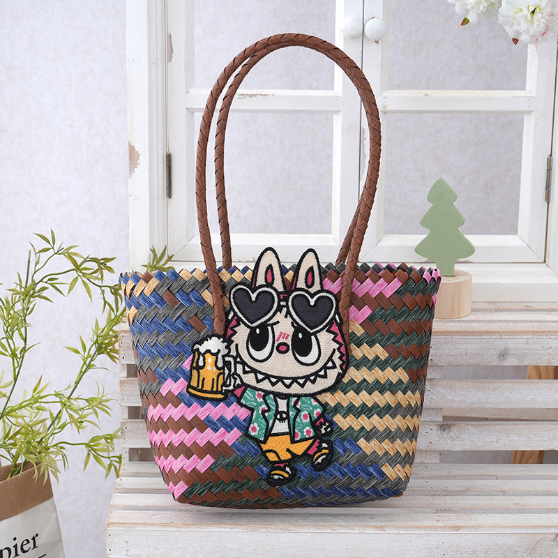 Women's Curtain Cloth Large Capacity Woven Gift Bags