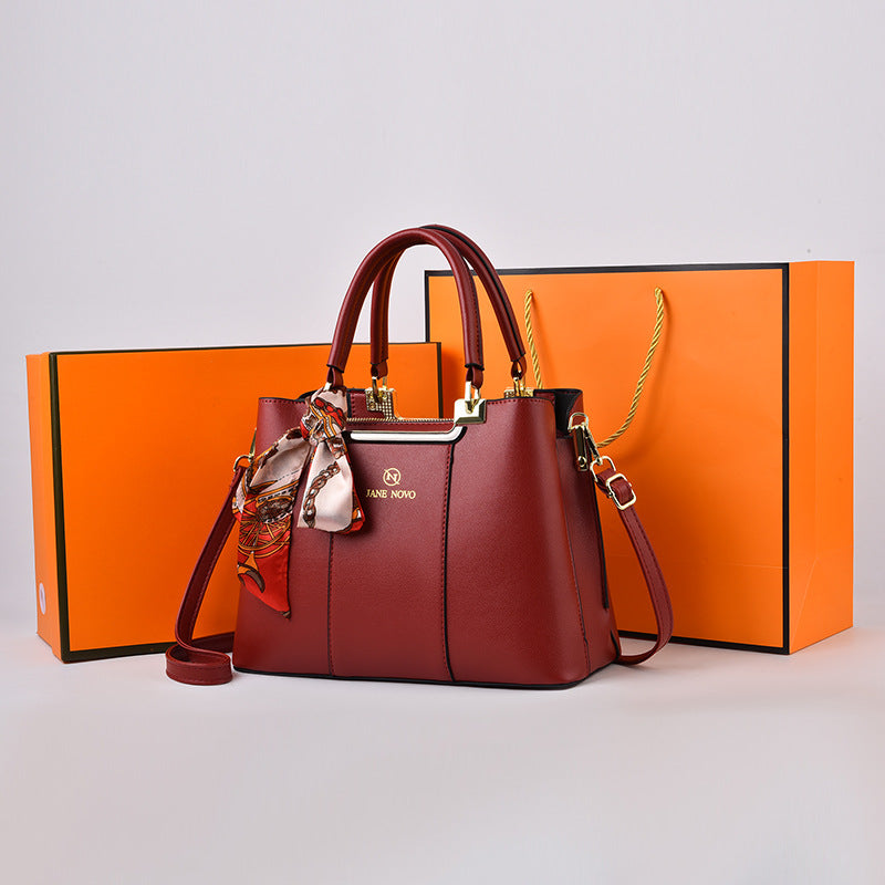 Mom Fashion Stitching Portable Large Korean Shoulder Bags