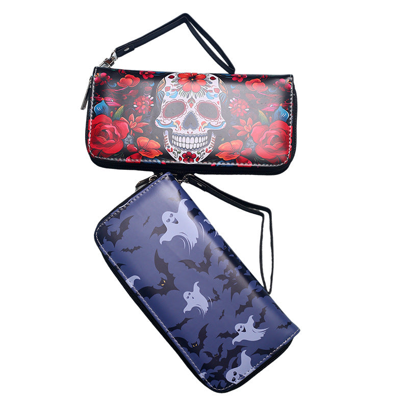 Women's & Men's Vintage Bat Ghost Long Large Capacity Ladies Wallet