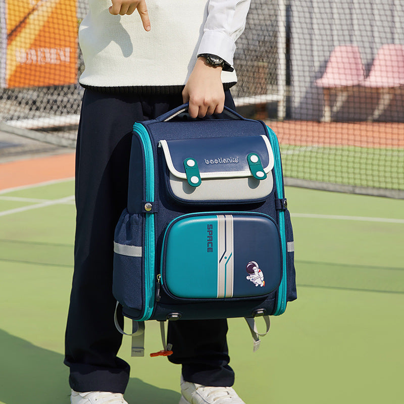 Women's & Men's & Light Tide British Burden Reduction Spine Elementary School Students' Schoolbags