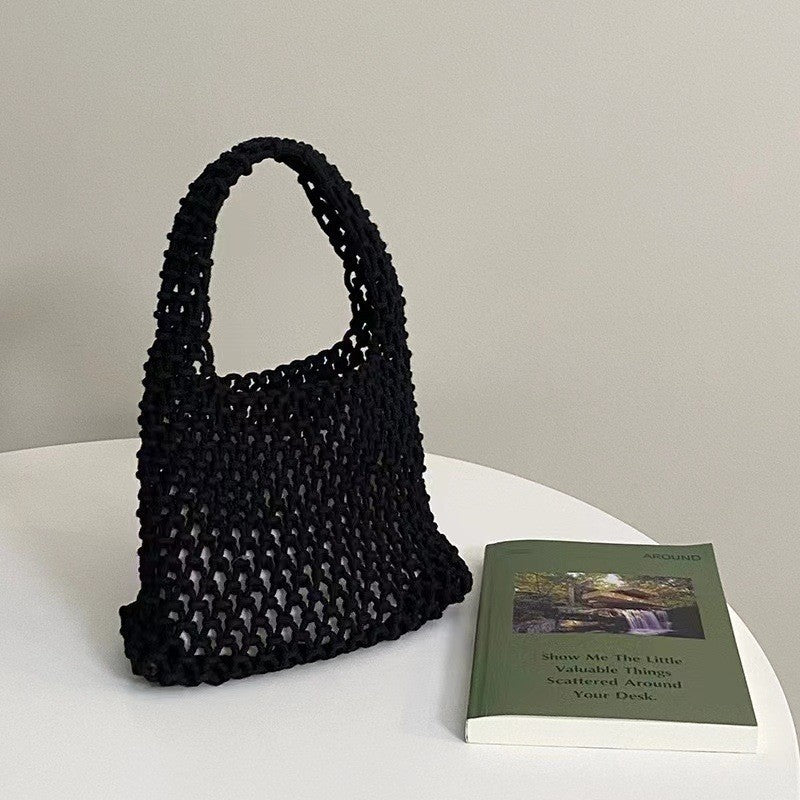 Handmade Woven Cotton String Hollow Style Fresh Bags