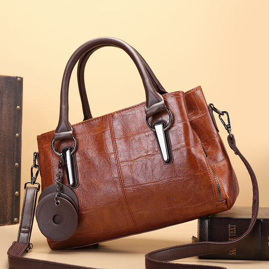 Women's Summer Retro Contrast Color Personality Large Handbags