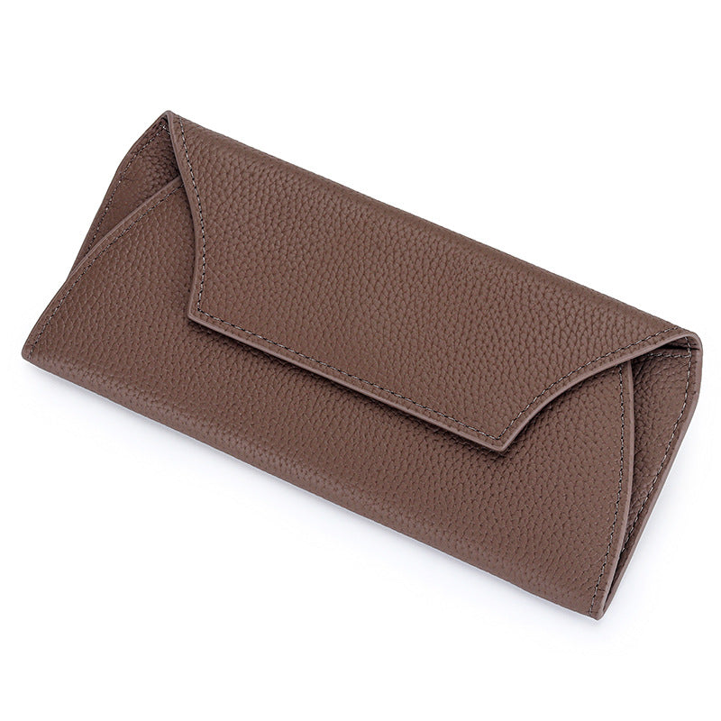 Women's Long Genuine Leather Niche Design Simple Ladies Wallets