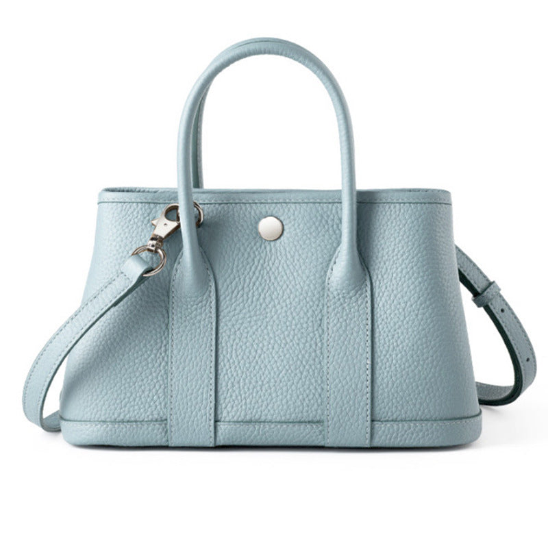 Women's Summer Genuine Leather Niche High Sense Portable Large Tote Bags