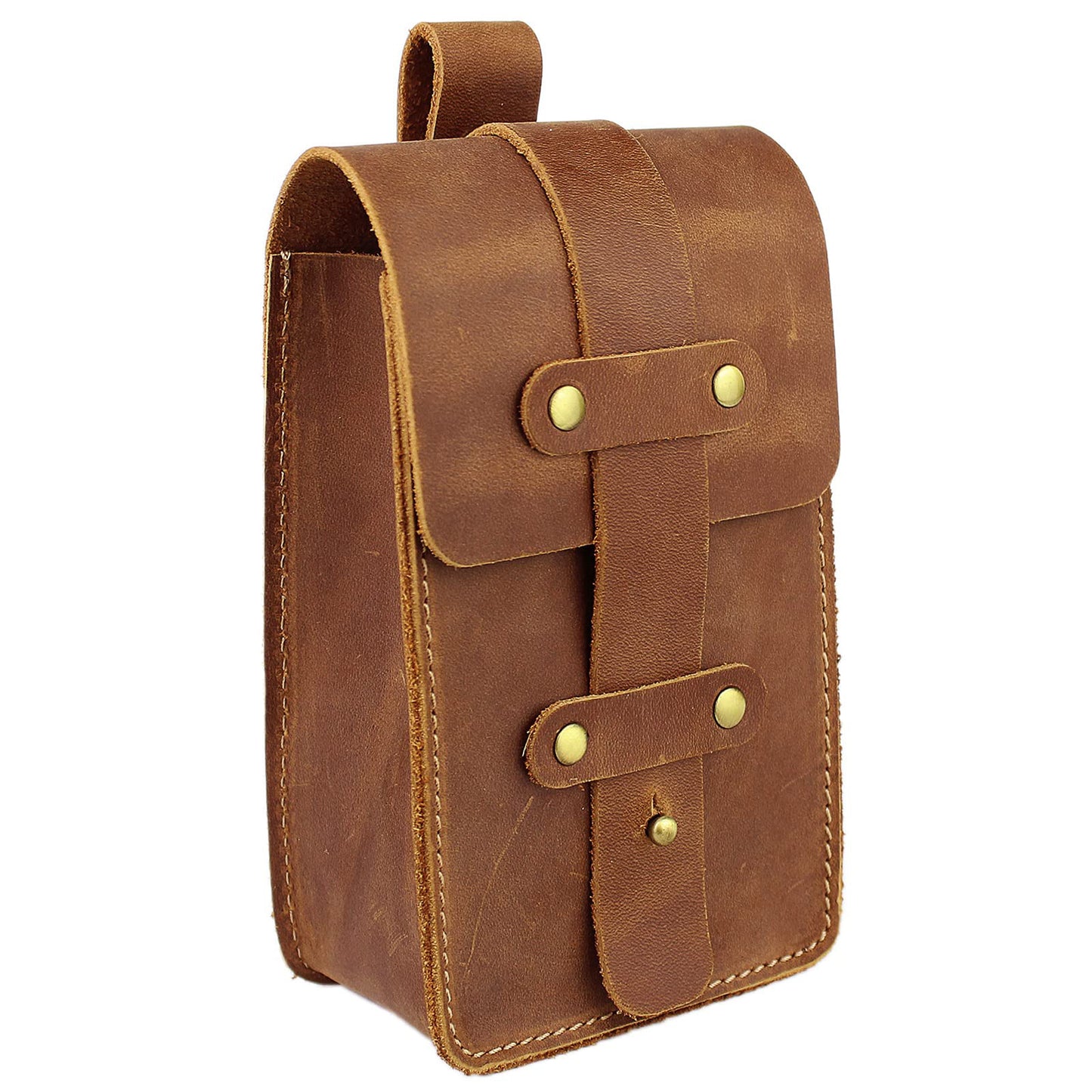 Women's & Men's & Pants Pannier Crazy Horse Genuine Men's Waist Packs