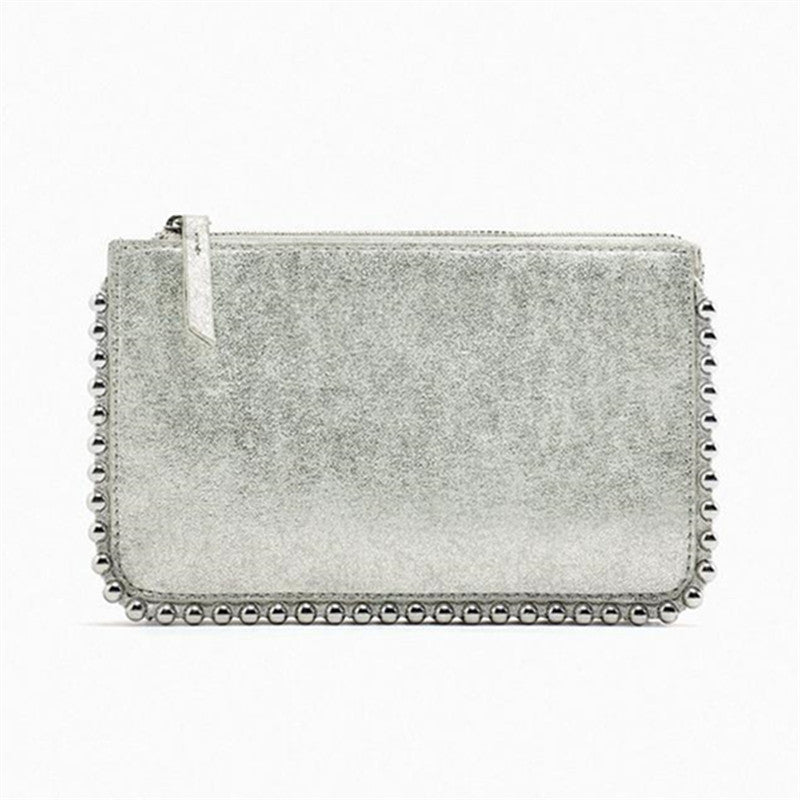 Women's Z's Chain Textured Fashion Rivet Ornament Crossbody Bags