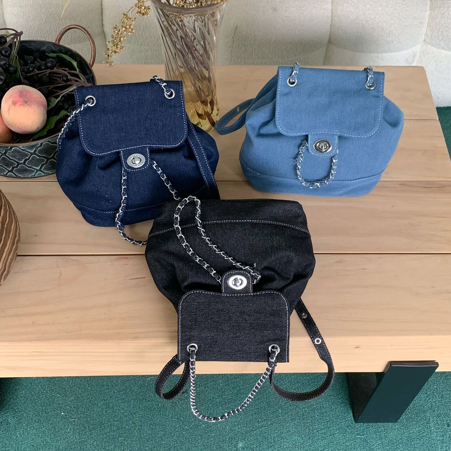 Women's Denim Fashion Korean Summer Leisure Backpacks