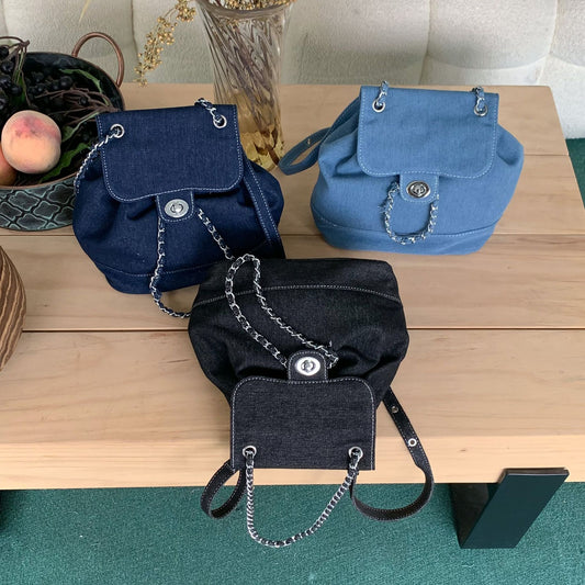 Women's Denim Fashion Korean Summer Leisure Backpacks