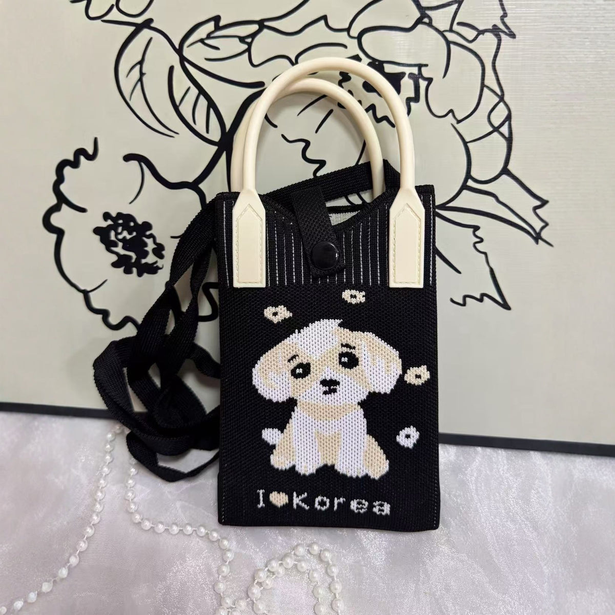 Mobile Versatile Personality Cartoon Cute Lady Hand Bags