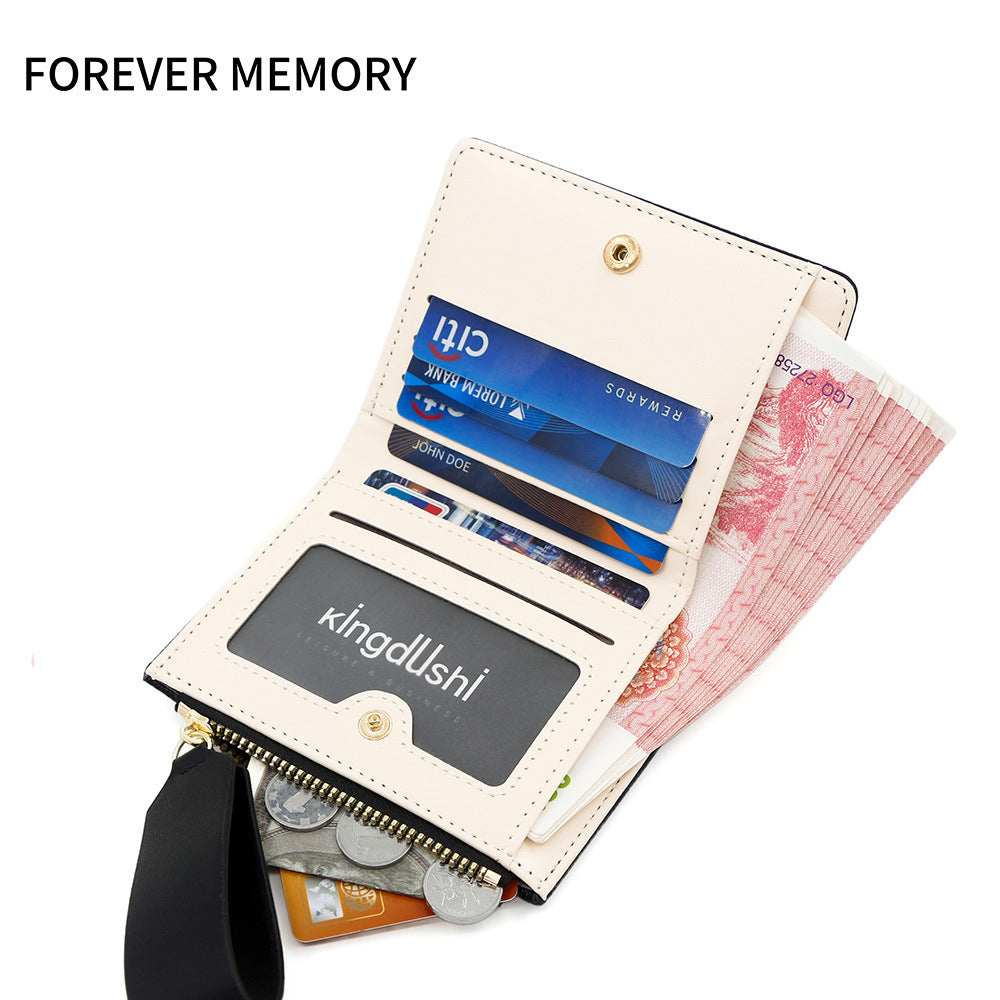 Women's Short Zipper Clutch Document Female Car Ladies Wallet