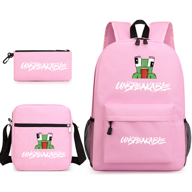 Innovative Fashion Creative Pattern Pencil Three-piece Backpacks