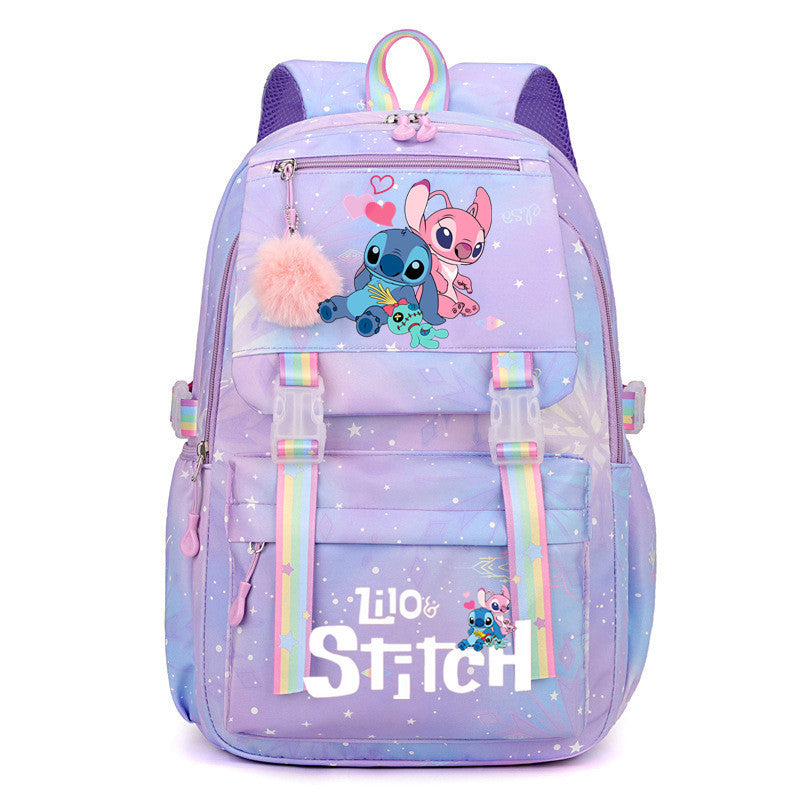 Star Stitch Large Capacity Rainbow Printing Backpacks