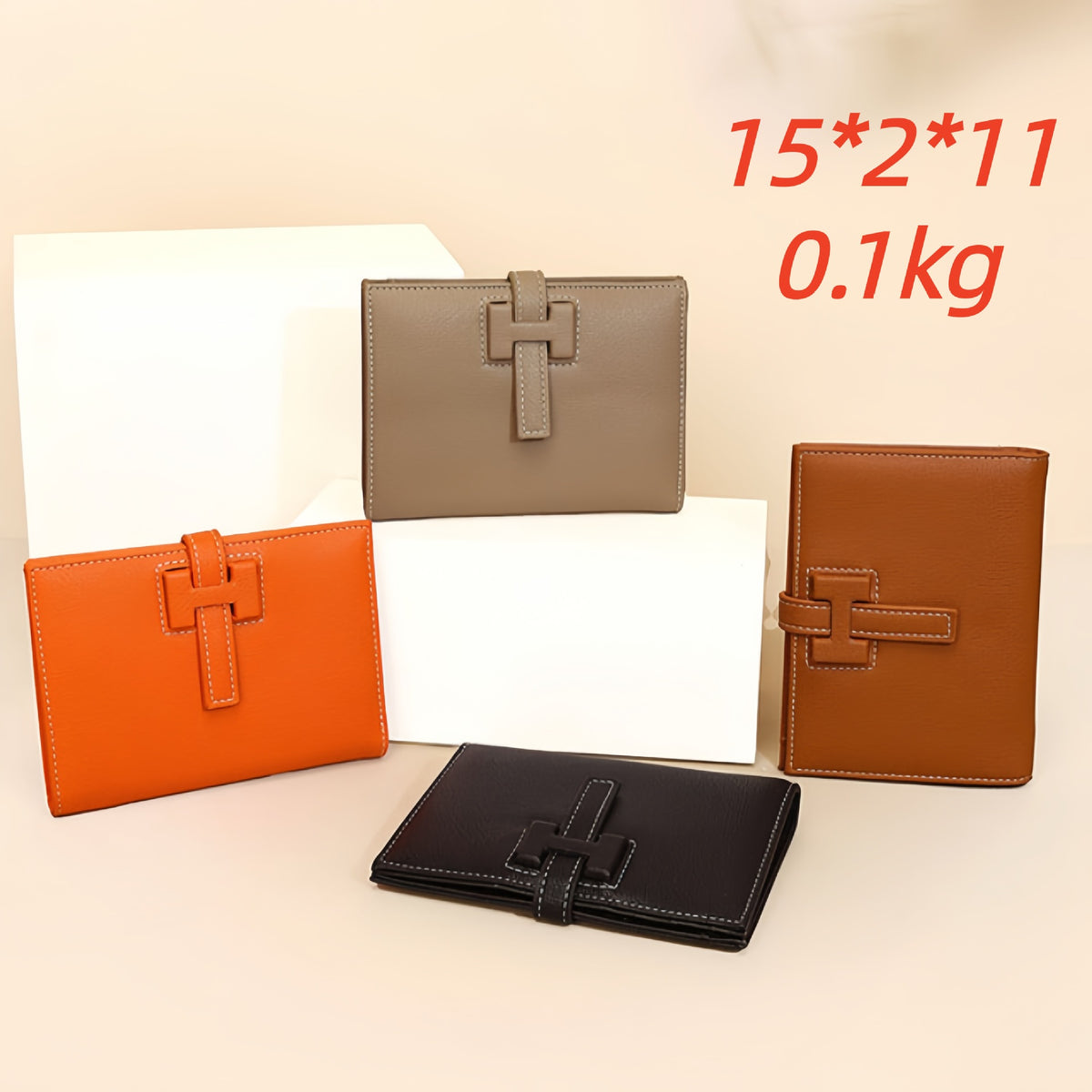 Women's Short Two Fold High Sense Multiple Bags