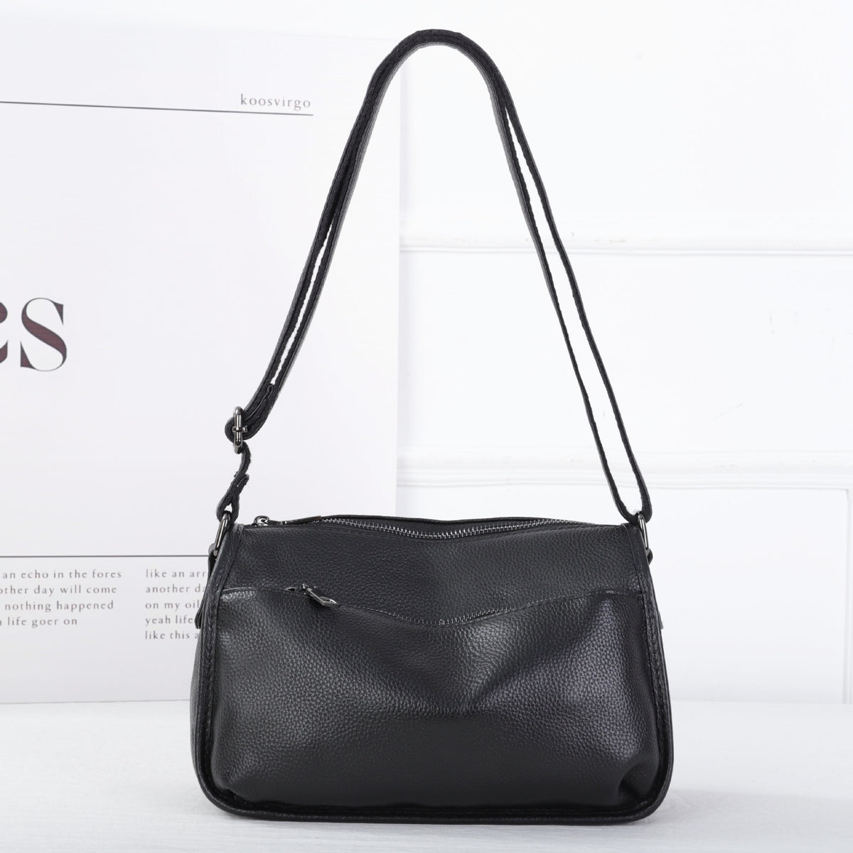 Women's First Layer Leather Large Capacity Beauty Fashion Simple Practical Soft Bags