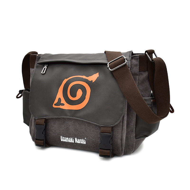 One Piece Male Tuition Green Cartoon Men's Messenger Bags