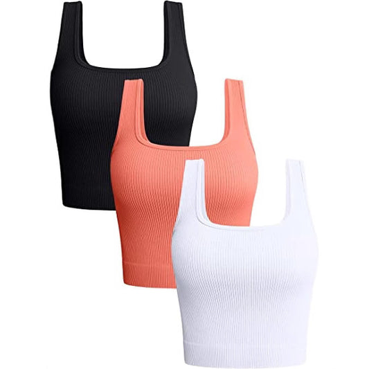 Women's Solid Color Sexy Sports Running Fitness Tops