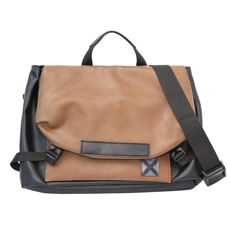 Men's Fashion Large Capacity Leather Simple Men's Messenger Bags