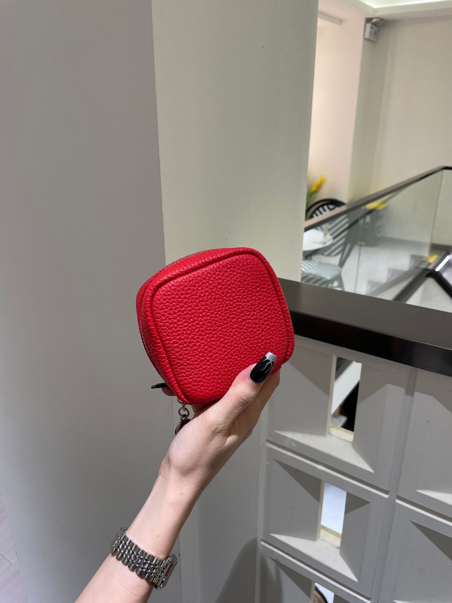 Top Layer Cowhide Halter Mini Storage Small Square Bags