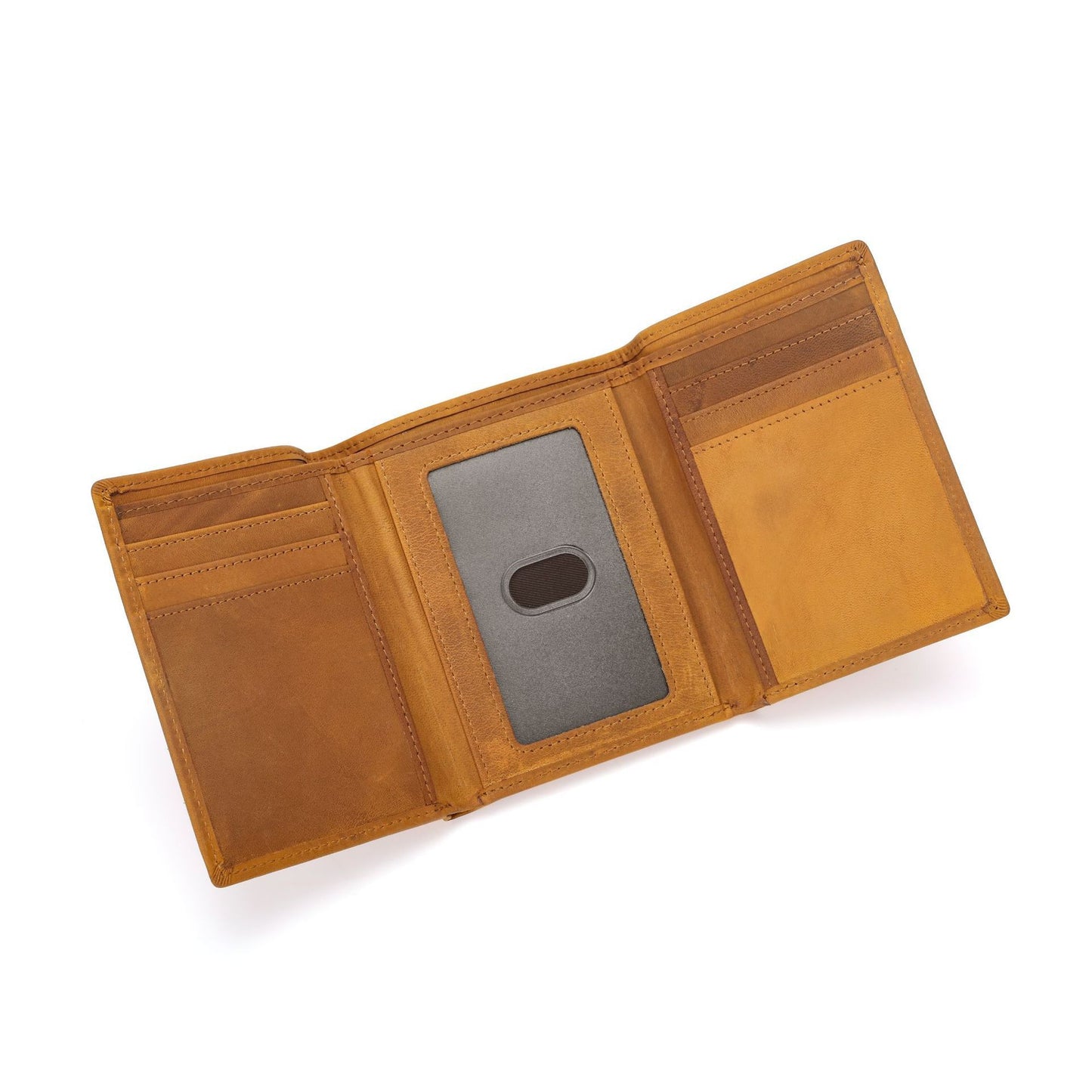 Men's For Husband Three-fold Crazy Horse Leather Men's Wallets