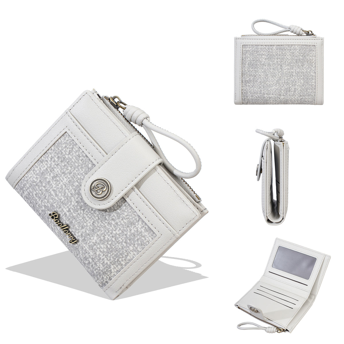 Women's High-grade Color Matching Zipper Multi Slots Ladies Wallet