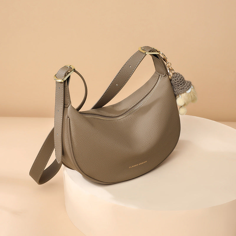 Women's Genuine Leather Underarm High-grade Exquisite Dumpling Crossbody Bags