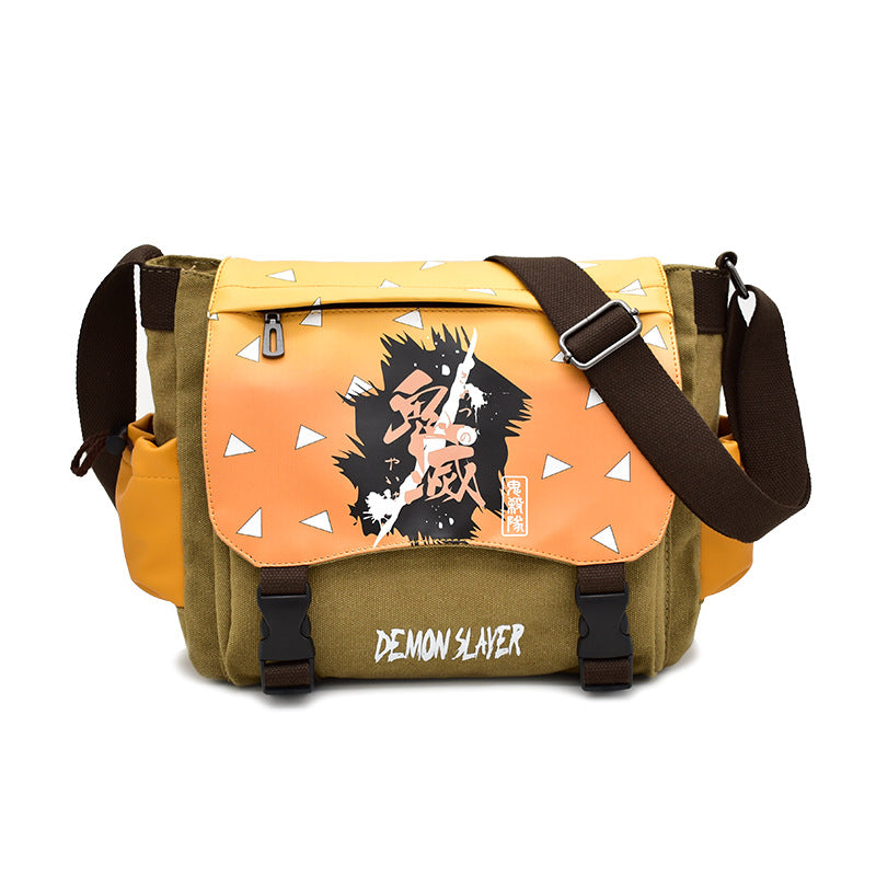 No Cartoon Animation Leisure Korean Style Men's Messenger Bags