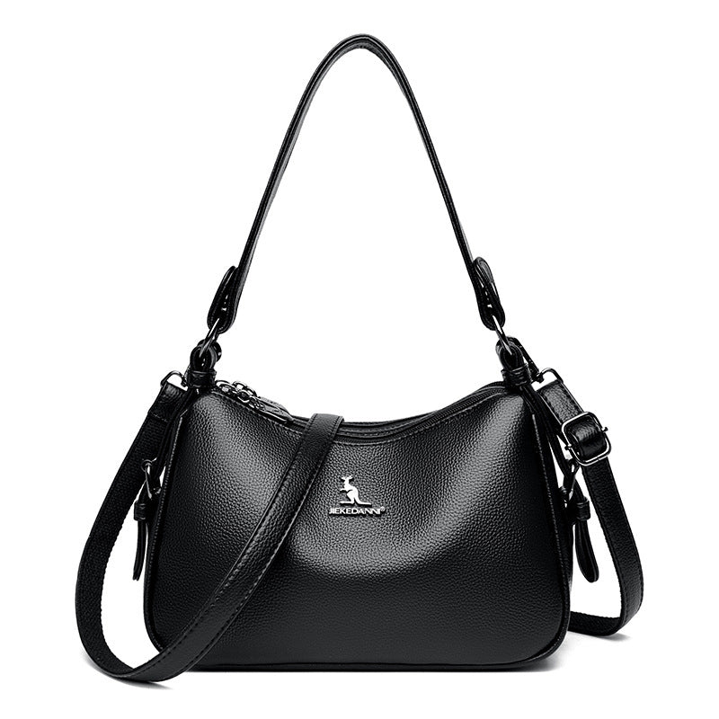 Women's Kangaroo Soft Leather Mother Simple Versatile Crossbody Bags