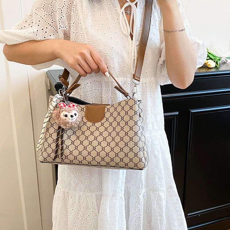 Women's Fashion Contrast Color Trendy Design Simple Women's Shoulder Bag