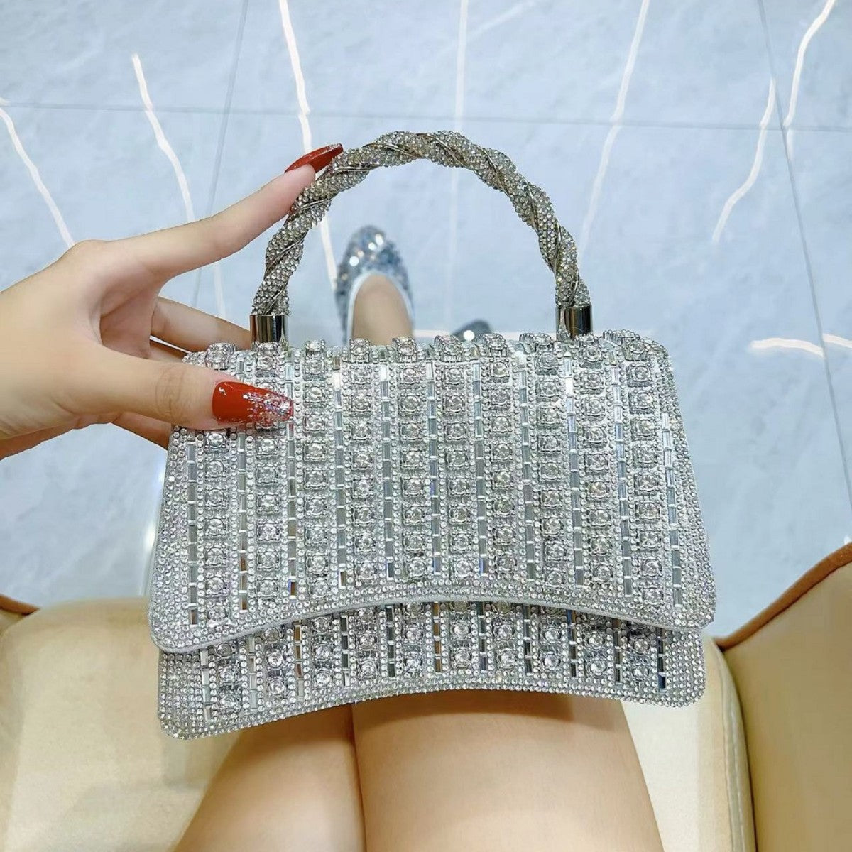 Western Style Full Diamond Clutch Classic Handbags