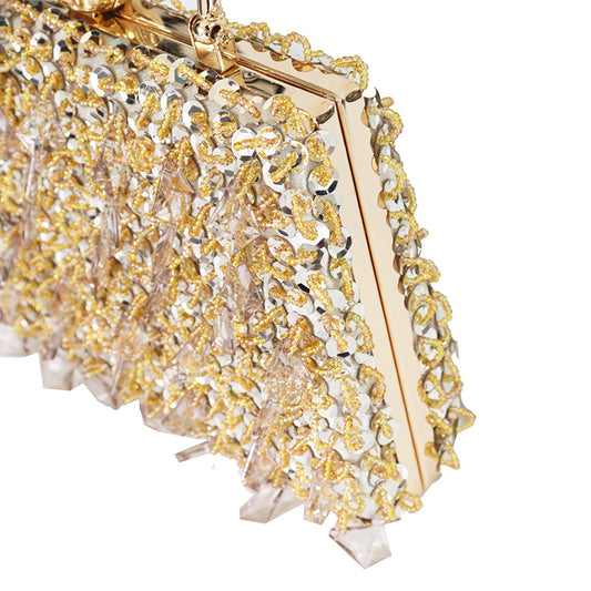 Women's Gem Pendant Dinner Pearl Embroidery Sequins Evening Bags